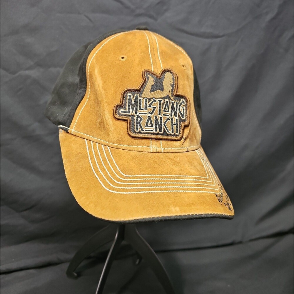 Mustang Ranch Hat Faux Leather Reno Rare One Size